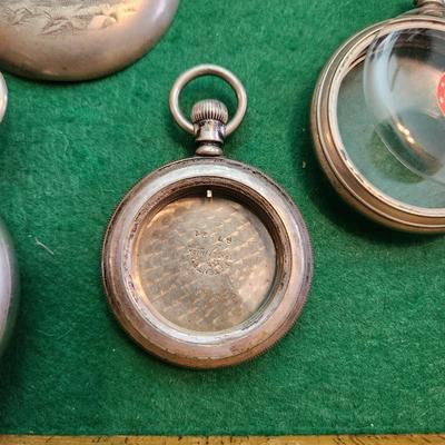 Large Lot of Vintage Pocket Watches Cases