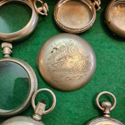 Large Lot of Vintage Pocket Watches Cases