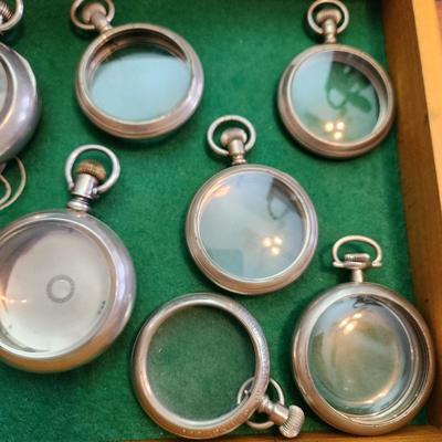 Large Lot of Vintage Pocket Watches Cases
