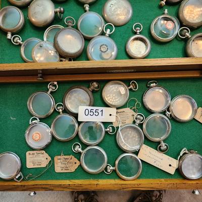 Large Lot of Vintage Pocket Watches Cases