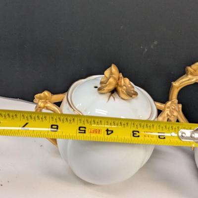 Sale Photo Thumbnail #693: Antique Austria Marx Gutherz Carlsbad Tea Pot, Creamer & Sugar Set