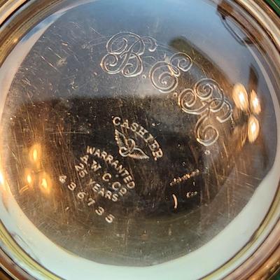 Lot of 17 Vintage Gold Tone Pocket Watches Cases j Boss, C.W.C., Wadsworth ,Waltham, Cashier A.W. C. Co., Majestic, Philadelphia