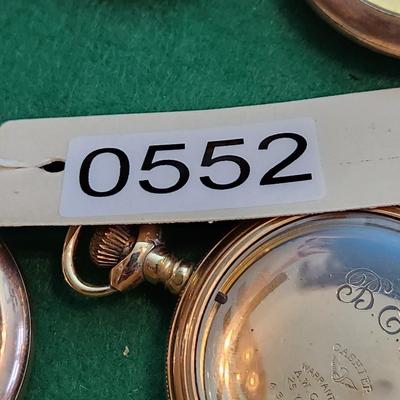 Lot of 17 Vintage Gold Tone Pocket Watches Cases j Boss, C.W.C., Wadsworth ,Waltham, Cashier A.W. C. Co., Majestic, Philadelphia