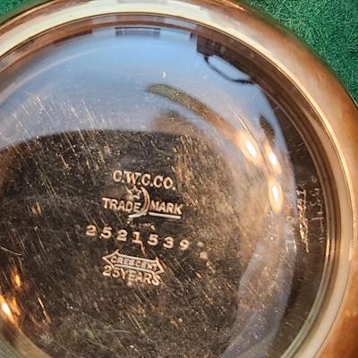 Lot of 17 Vintage Gold Tone Pocket Watches Cases j Boss, C.W.C., Wadsworth ,Waltham, Cashier A.W. C. Co., Majestic, Philadelphia