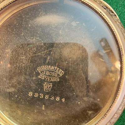 Lot of 17 Vintage Gold Tone Pocket Watches Cases j Boss, C.W.C., Wadsworth ,Waltham, Cashier A.W. C. Co., Majestic, Philadelphia