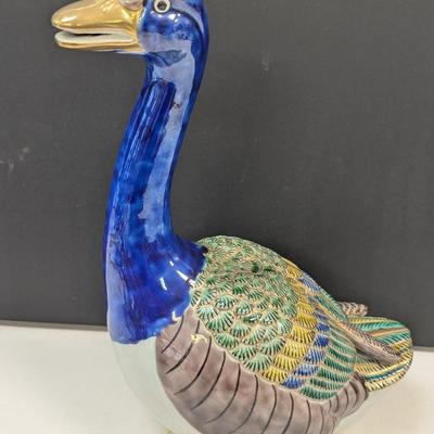 Sale Photo Thumbnail #701: Andrea by Sadek Kutani Porcelain Goose Figurine Japan 12.5" Tall