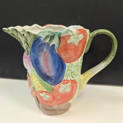 Sale Photo Thumbnail #720: 1986 Fitz & Floyd Vegetable Garden Pitcher Glazed