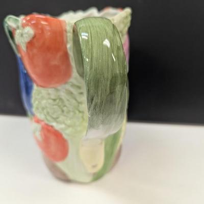 Sale Photo Thumbnail #721: 1986 Fitz & Floyd Vegetable Garden Pitcher Glazed