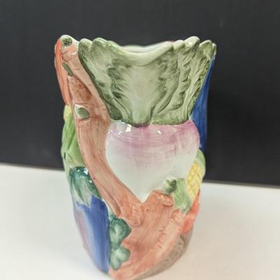 Sale Photo Thumbnail #719: 1986 Fitz & Floyd Vegetable Garden Pitcher Glazed