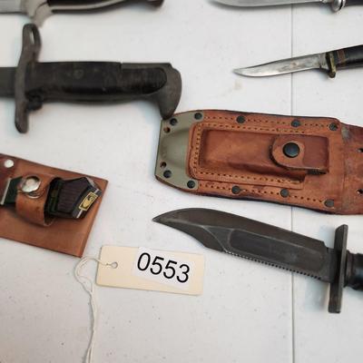 Collection of Knives Military , Alaska Rod's Haines, Hunting , Lakota Finwing