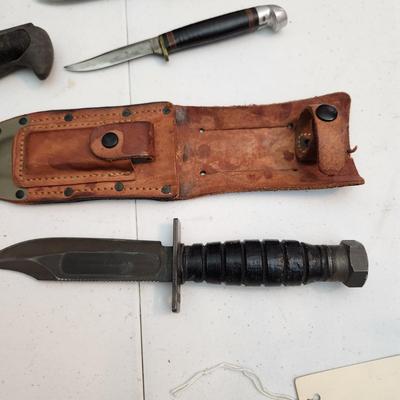 Collection of Knives Military , Alaska Rod's Haines, Hunting , Lakota Finwing