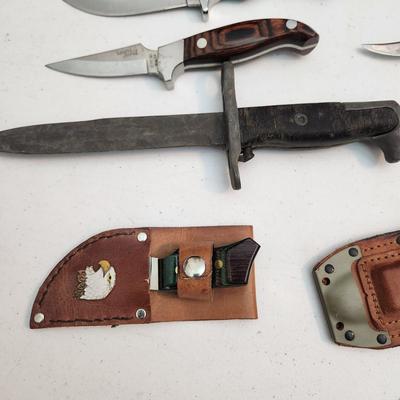 Collection of Knives Military , Alaska Rod's Haines, Hunting , Lakota Finwing