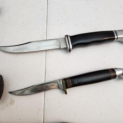 Collection of Knives Military , Alaska Rod's Haines, Hunting , Lakota Finwing