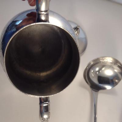 Pairpoint Quadruple Plate Teapot and Covered Sugar Bowl