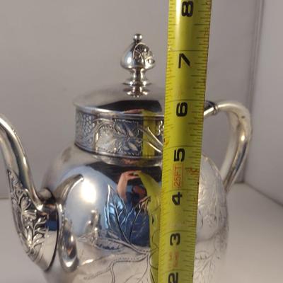 Pairpoint Quadruple Plate Teapot and Covered Sugar Bowl