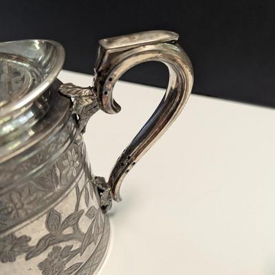 Sale Photo Thumbnail #2989: Vintage Rare Silver Plate Coffee And Tea Set Walker & Hall Sheffield