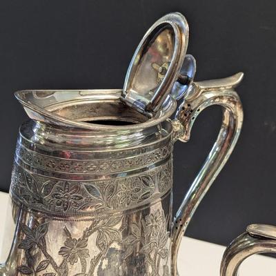 Sale Photo Thumbnail #2994: Vintage Rare Silver Plate Coffee And Tea Set Walker & Hall Sheffield