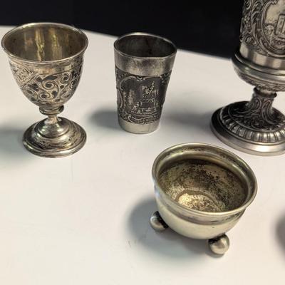 Sale Photo Thumbnail #2996: Silver Plated Cups