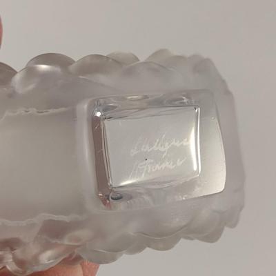 Lalique France Floral Design Perfume Bottle with Stopper