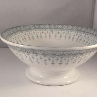 John Maddock & Sons Vitreous China Pedestal Vegetable Bowl and Rectangular Platter