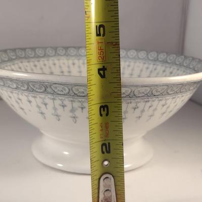 John Maddock & Sons Vitreous China Pedestal Vegetable Bowl and Rectangular Platter