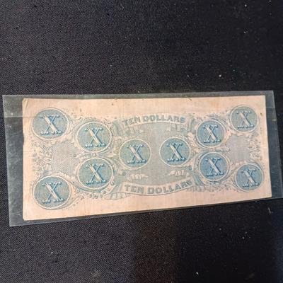 $10 US CONFEDERATE CURRENCY