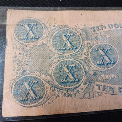 $10 US CONFEDERATE CURRENCY