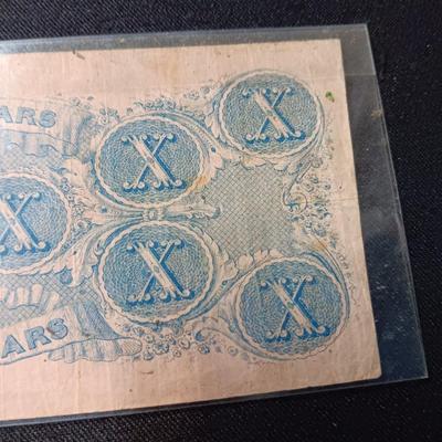 $10 US CONFEDERATE CURRENCY