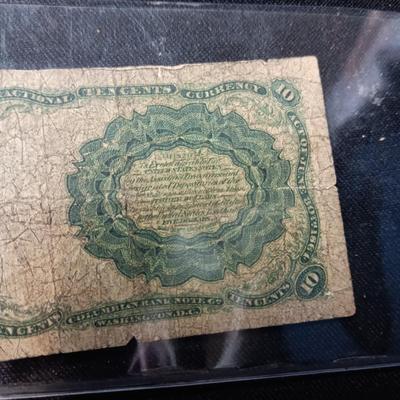 US 10 CENT FRACTIONAL CURRENCY NOTE