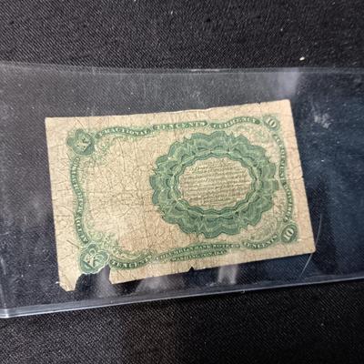 US 10 CENT FRACTIONAL CURRENCY NOTE