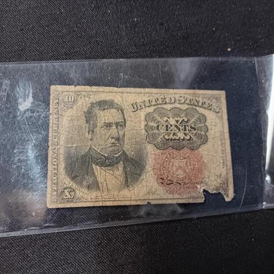 US 10 CENT FRACTIONAL CURRENCY NOTE