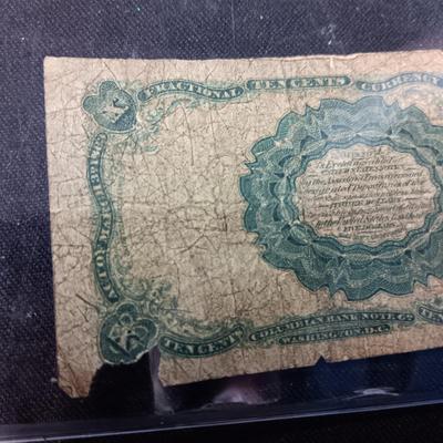US 10 CENT FRACTIONAL CURRENCY NOTE