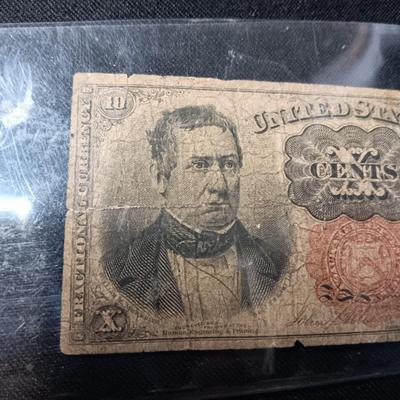 US 10 CENT FRACTIONAL CURRENCY NOTE