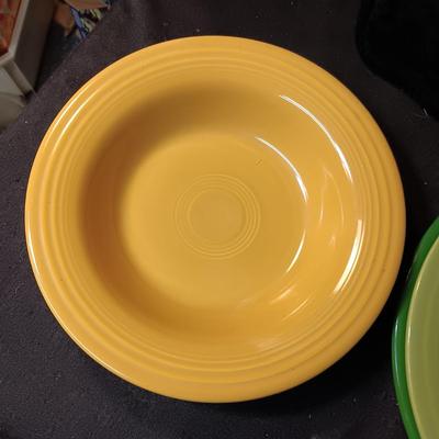 FIESTAWARE SOUP AND CEREAL BOWLS PLUS LUNCH PLATES