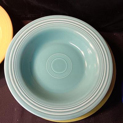 FIESTAWARE SOUP AND CEREAL BOWLS PLUS LUNCH PLATES