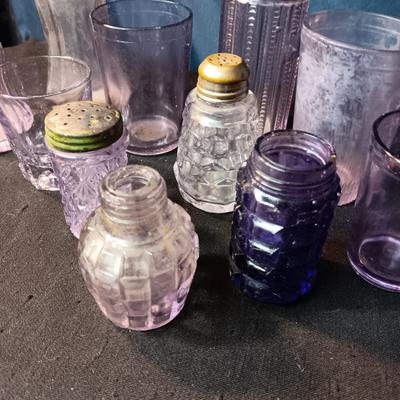 ANTIQUE GLASS WITH A PURPLE HUE