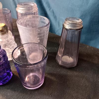 ANTIQUE GLASS WITH A PURPLE HUE