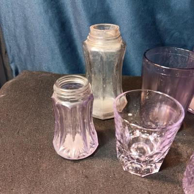 ANTIQUE GLASS WITH A PURPLE HUE