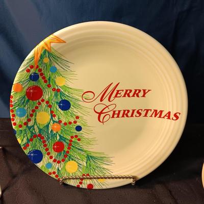 NEW/NEVER USED FIESTAWARE "MERRY CHRISTMAS" DINNERWARE
