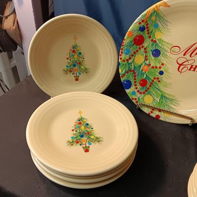 NEW/NEVER USED FIESTAWARE "MERRY CHRISTMAS" DINNERWARE