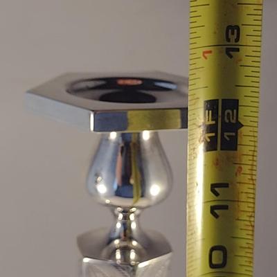 Pair of Sterling Silver Candle Stick Holders- Approx 12 1/4" Tall and Total Weight 632 Grams