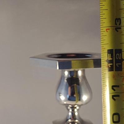 Pair of Sterling Silver Candle Stick Holders- Approx 12 1/4" Tall and Total Weight 632 Grams