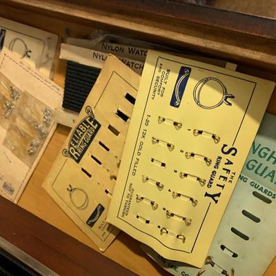 Horologist / Jewelers / Dental / Hobbiest Cabinet Full of Pocket Watch Repair Tools / Parts