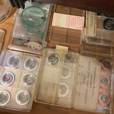 Horologist / Jewelers / Dental / Hobbiest Cabinet Full of Pocket Watch Repair Tools / Parts
