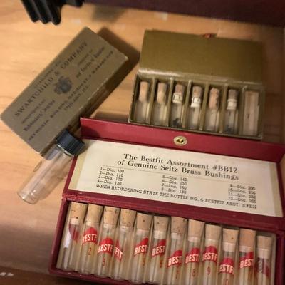 Horologist / Jewelers / Dental / Hobbiest Cabinet Full of Pocket Watch Repair Tools / Parts