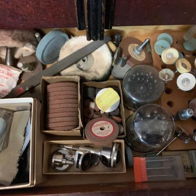 Horologist / Jewelers / Dental / Hobbiest Cabinet Full of Pocket Watch Repair Tools / Parts