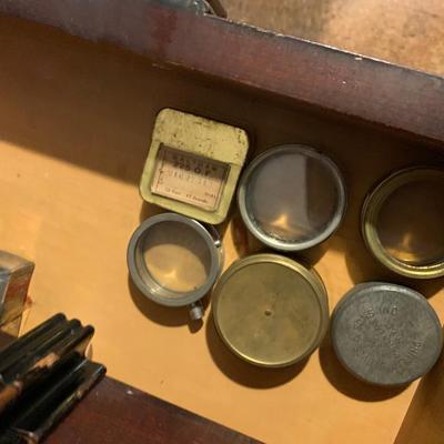 Horologist / Jewelers / Dental / Hobbiest Cabinet Full of Pocket Watch Repair Tools / Parts