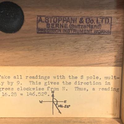 Antique Swiss Compass In Case