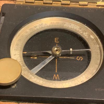 Antique Swiss Compass In Case