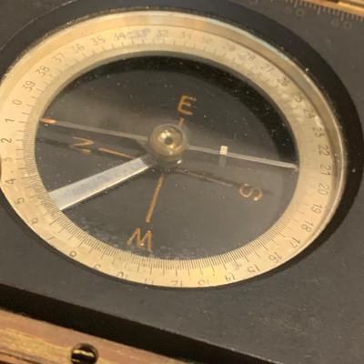 Antique Swiss Compass In Case